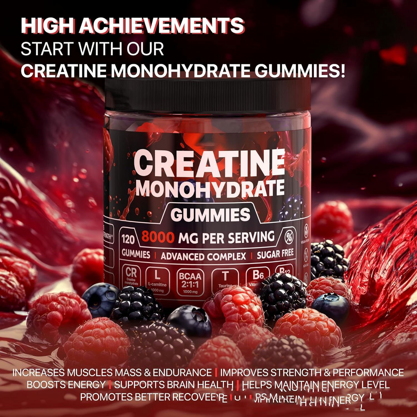Muscle Support Gummies – 120-Count Daily Supplement Chews