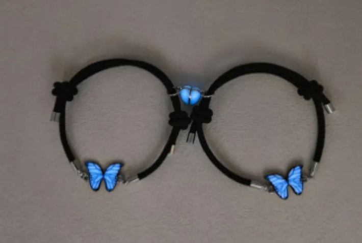 Luminous Butterfly Necklace & Bracelet Set – Fluorescent Glow Women's Jewelry