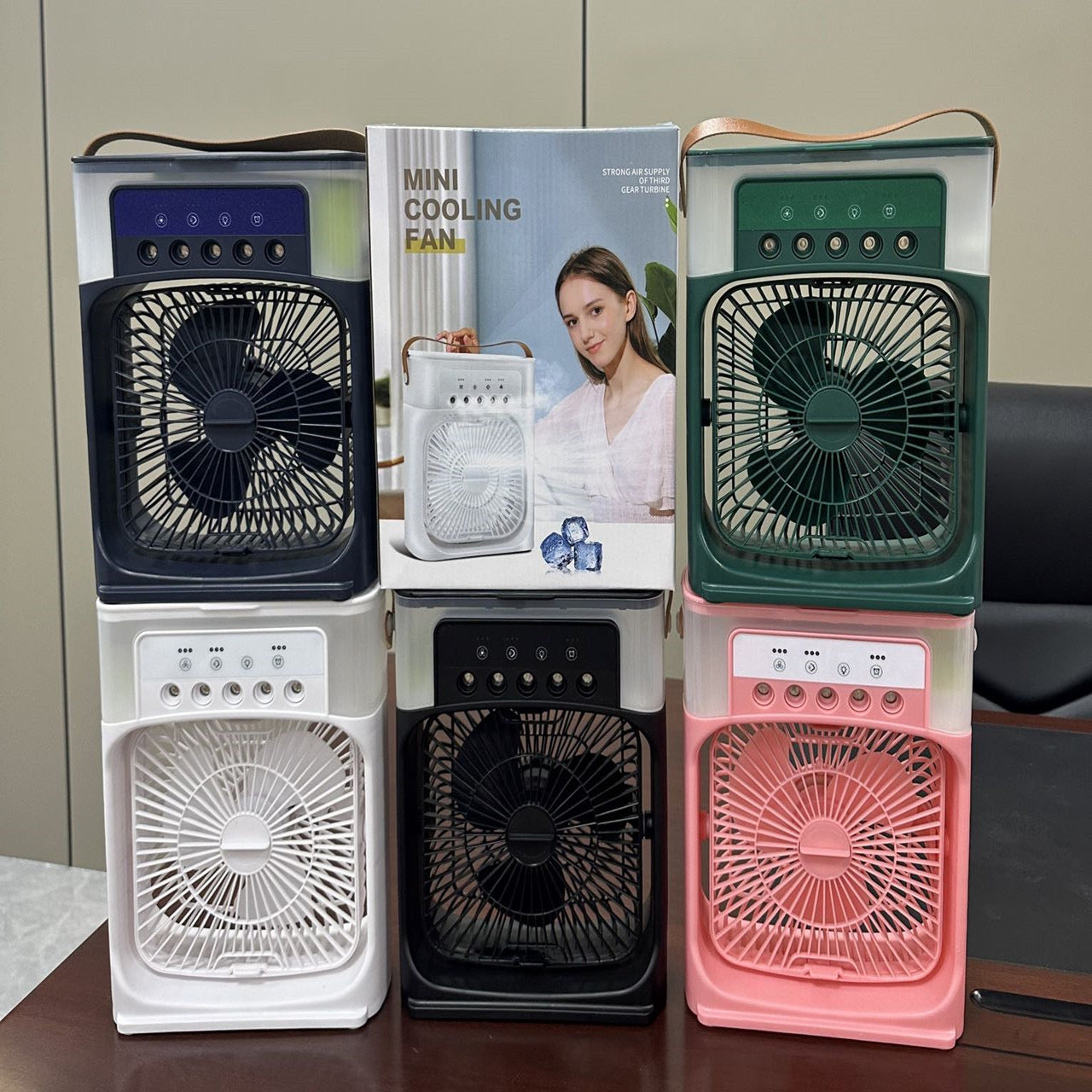 Portable 3-in-1 Air Cooler Fan with Humidifier & LED Light