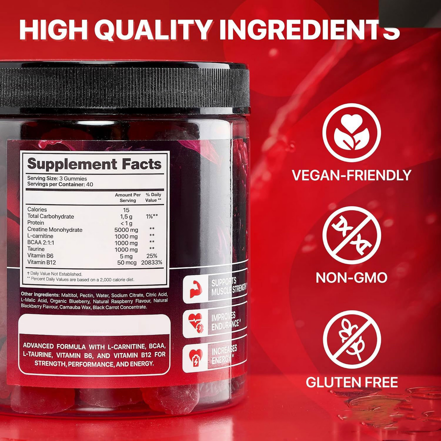 Muscle Support Gummies – 120-Count Daily Supplement Chews